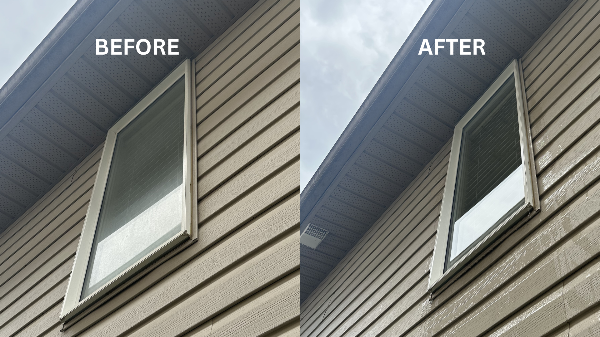 Window cleaning and siding transformation